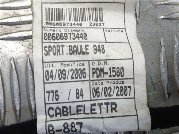 Boot Lid Trunk Wiring Loom - Alfa Romeo 939 Spider 2005-2012 - Image 9