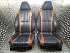 Asientos delanteros y traseros de cuero azul y tabaco – Alfa Romeo 939 Brera Spider 2005-2012