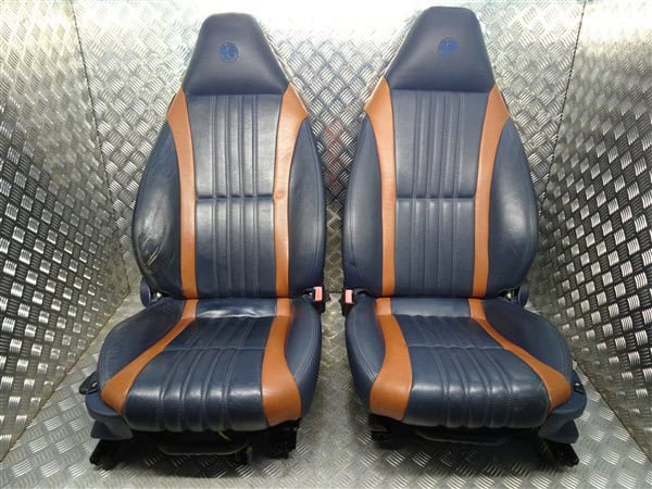 Asientos delanteros y traseros de cuero azul y tabaco - Alfa Romeo 939 Brera Spider 2005-2012